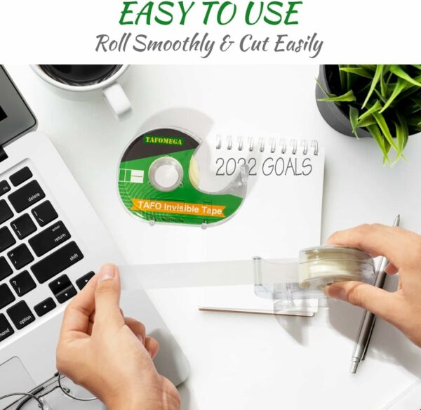 Invisible Tape, Clear, 24 Packs Writable Frosted Transparent Tape for Handmade Home Office Supplies Back to School 7/10 X 800 Inches - Image 3