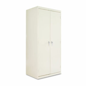 Assembled 78" High Heavy-Duty Welded Storage Cabinet, Four Adjustable Shelves, 36w x 24d, Putty