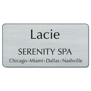 Customized Engraved Name Badge, 3 x 1.5, Assorted