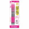 G2 Premium Breast Cancer Awareness Gel Pen, Retractable, Fine 0.7 mm, Black Ink, Smoke/Pink Barrel, 2/Pack - Image 2
