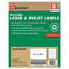 7530015789299, SKILCRAFT Adhesive Name Badge Labels, Inkjet/Laser Printers, 2.33 x 3.38, White, 8/Sheet, 50 Sheets/Box - Image 2