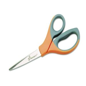 5110012414373 SKILCRAFT Scissors, 8.25" Long, 3.63" Cut Length, Straight Orange/Gray Handle