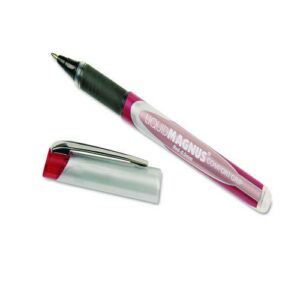 7520015877785, SKILCRAFT Liquid Magnus Hybrid Gel Pen, Stick, Extra-Fine 0.5 mm, Red Ink, Red/Gray Barrel, 4/Pack