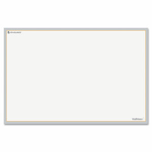 WallMates Self-Adhesive Dry Erase Writing/Planning Surface, 36 x 24, White/Gray/Orange Sheets, Undated