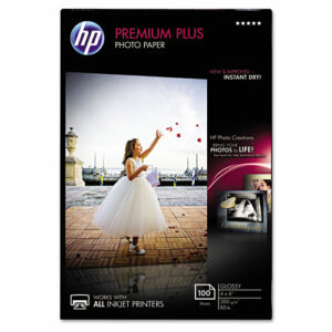 Premium Plus Photo Paper, 11.5 mil, 4 x 6, Glossy White, 100/Pack