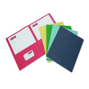 7510013162302, SKILCRAFT Double Pocket Portfolio, 0.38" Capacity, 11 x 8.5, Assorted, 25/Box