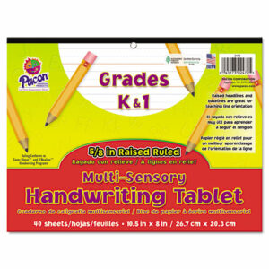 Multi-Sensory Handwriting Tablet, 5/8" Long Rule, 8 x 10.5, 40/Pad