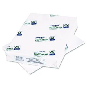 7530012002203 SKILCRAFT U.S. Fed Watermark Paper, 92 Bright, 20 lb Bond Weight, 8.5 x 11, White, 500 Sheets/Ream, 10 Reams/CT