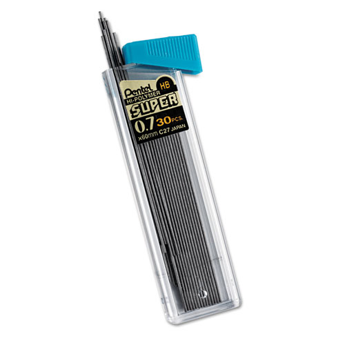 Super Hi-Polymer Lead Refills, 0.7 mm, HB, Black, 30/Tube - Image 2