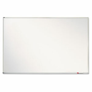 Porcelain Magnetic Whiteboard, 72" x 48", White Surface, Satin Aluminum Frame