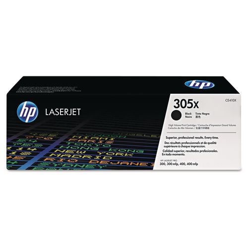 HP 305X, (CE410X) High-Yield Black Original LaserJet Toner Cartridge
