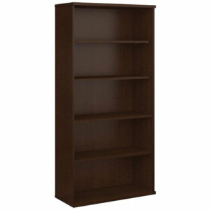 Series C Collection Bookcase, Five-Shelf, 35.63w x 15.38d x 72.78h, Mocha Cherry