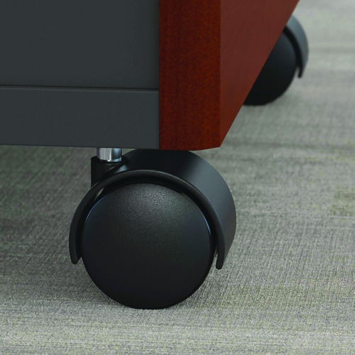 Series C Mobile Pedestal File, Left/Right, 3-Drawers: Box/Box/File, Legal/Letter/A4/A5, Cherry/Gray, 15.75" x 20.25" x 27.88" - Image 6