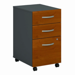 Series C Mobile Pedestal File, Left/Right, 3-Drawers: Box/Box/File, Legal/Letter/A4/A5, Cherry/Gray, 15.75" x 20.25" x 27.88"