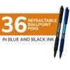 Soft Feel Ballpoint Pen Value Pack, Retractable, Medium 1 mm, Black Ink, Black Barrel, 36/Pack - Image 3