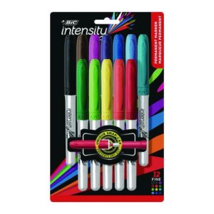 Intensity Fine Tip Permanent Marker, Fine Bullet Tip, Assorted Colors, Dozen