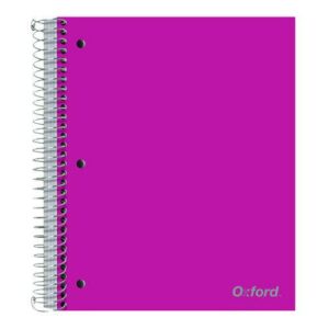 Five-Subject Notebook, Medium/College Rule, Randomly Assorted Cover Color, (200) 11 x 9 Sheets
