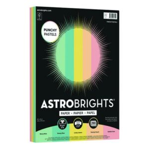 Color Paper - "Punchy Pastels" Assortment, 24 lb Bond Weight, 8.5 x 11, Assorted, 200/Pack