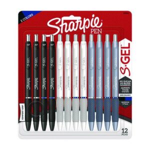 S-Gel Gel Pen, Retractable, Medium 0.7 mm, Assorted Ink and Barrel Colors, 12/Pack