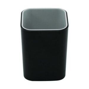 Fusion Pencil Cup, Plastic, 2.99 x 2.99 x 3.96, Black/Gray