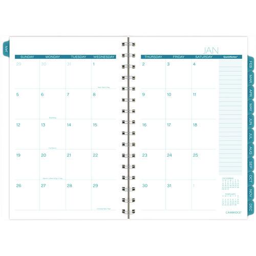 Glacier Weekly/Monthly Planner, Glacier Artwork, 8.5 x 6.38, Blue/Gray/Silver Cover, 12-Month (Jan to Dec): 2025 - Image 2