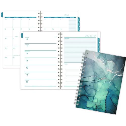 Glacier Weekly/Monthly Planner, Glacier Artwork, 8.5 x 6.38, Blue/Gray/Silver Cover, 12-Month (Jan to Dec): 2025 - Image 4