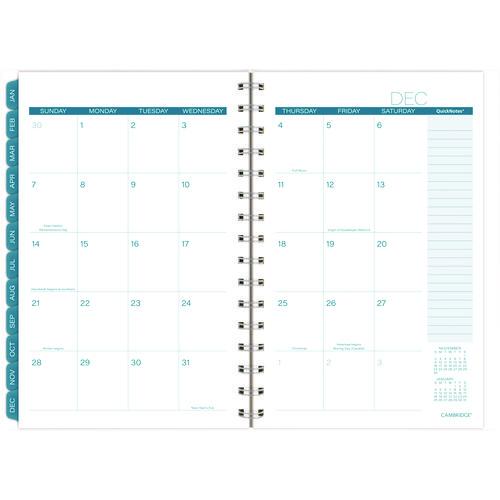 Glacier Weekly/Monthly Planner, Glacier Artwork, 8.5 x 6.38, Blue/Gray/Silver Cover, 12-Month (Jan to Dec): 2025 - Image 6