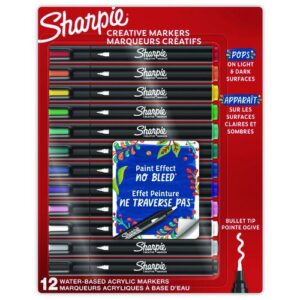 Creative Markers, Medium Bullet Tip, Assorted Colors, 12/Pack