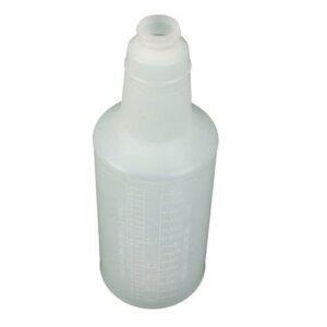 Plastic Bottles with Graduations, 32 oz, Clear, 12/Carton