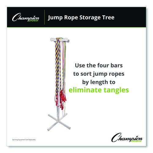 Jump Rope Storage Tree, 25.5" x 25.5" x 68.5", White - Image 4