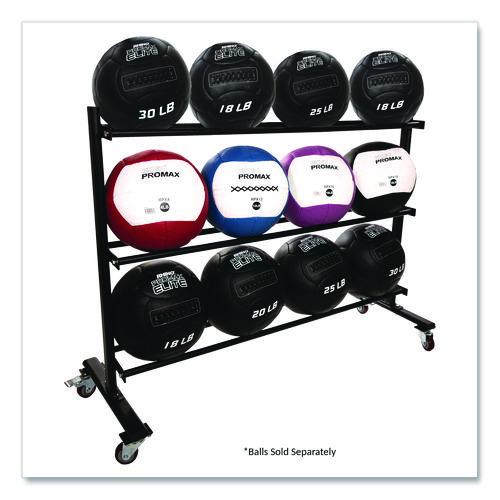RPX Medicine Ball Rack, Metal, 220 lb Capacity, 18.5 x 62 x 45, Black - Image 2