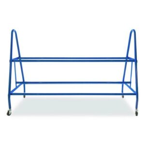 Heavy-Duty Deluxe Ball Cart, Metal, 132 lb Capacity, 17.5 x 59 x 35.75, Blue