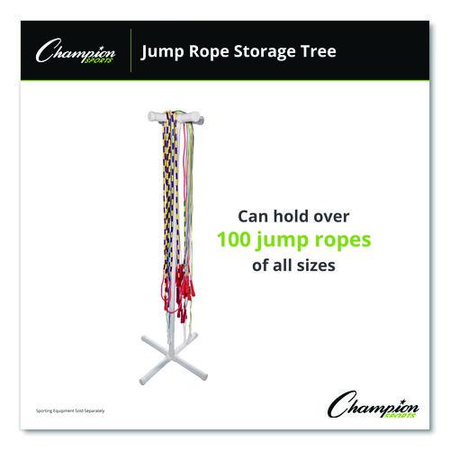 Jump Rope Storage Tree, 25.5" x 25.5" x 68.5", White - Image 3