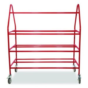 Deluxe Pro Ball Cart, Metal, 176 lb Capacity, 18.5 x 51 x 54, Red