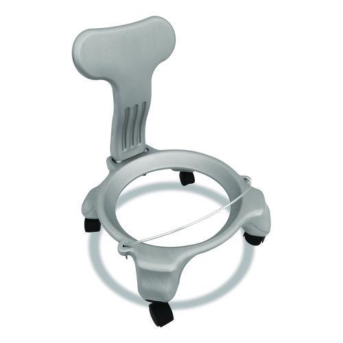 Kid's Ball Chair, Supports Up to 264 lb, 12.5" Seat Height, Blue Seat, Silver Base - Image 8