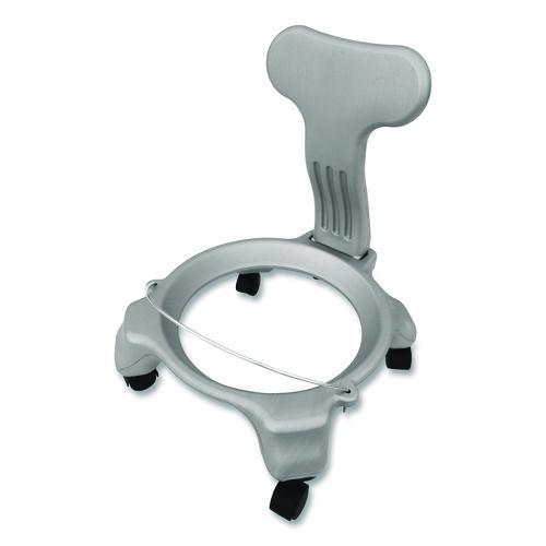 Kid's Ball Chair, Supports Up to 264 lb, 12.5" Seat Height, Blue Seat, Silver Base - Image 10