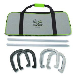 Forged Steel Horseshoe Set, 4 Horseshoes/2 Stakes/Carry Bag/Rules Sheet