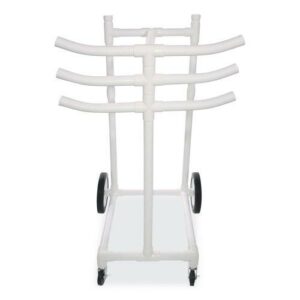 Hoop Storage Rack, Plastic, 176 lb Capacity, 26 x 22 x 49, White