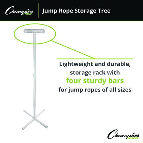 Jump Rope Storage Tree, 25.5" x 25.5" x 68.5", White - Image 5