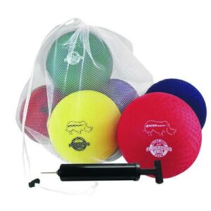 Rhino Soft Playground Ball Set, 8.5" Diameter, Assorted Colors, 6/Set
