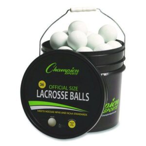 Bucket of Lacrosse Balls, Official Size, White, 36 Balls/Bucket