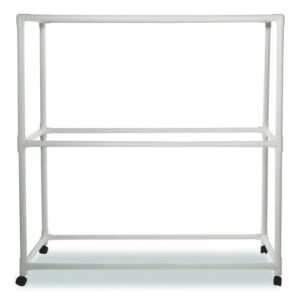 9 Ball ABS Storage Cart, Plastic, 132 lb Capacity, 19 x 62 x 67, White