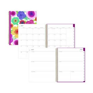 Mahalo Academic Year Create-Your-Own Cover Weekly/Monthly Planner, Floral Artwork, 11 x 8.5, 12-Month (July-June): 2025-2026