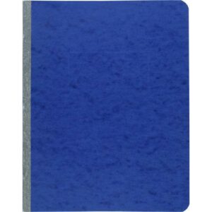 Pressboard Report Cover with Tyvek Reinforced Hinge, Two-Piece Prong Fastener, 3" Capacity, 8.5 x 11, Dark Blue/Dark Blue