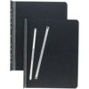 Pressboard Report Cover with Tyvek Reinforced Hinge, Two-Piece Prong Fastener, 3" Capacity, 8.5 x 11, Black/Black - Image 2