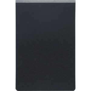 Pressboard Report Cover with Tyvek Reinforced Hinge, Two-Piece Prong Fastener, 3" Capacity, 11 x 17, Black/Black