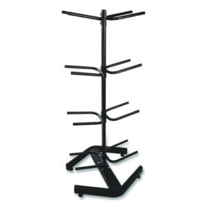 U-Ring Double Medicine Ball Tree, 28" x 28" x 60", Black