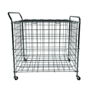 Portable Lockable Ball Locker, Metal, 176 lb Capacity, 24 x 39 x 40, Chrome