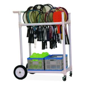 All-Terrain ABS Racket Cart, 20" Wide x 33" Long, White