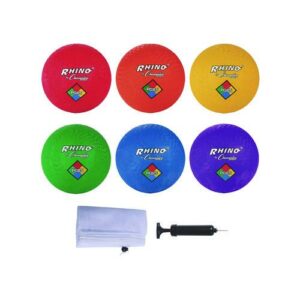 8.5" Playground Ball Set with Air Pump, Assorted Colors, 6/Set